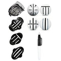Golf putting alignment tool set with plastic scribers and drawing pens for practice
