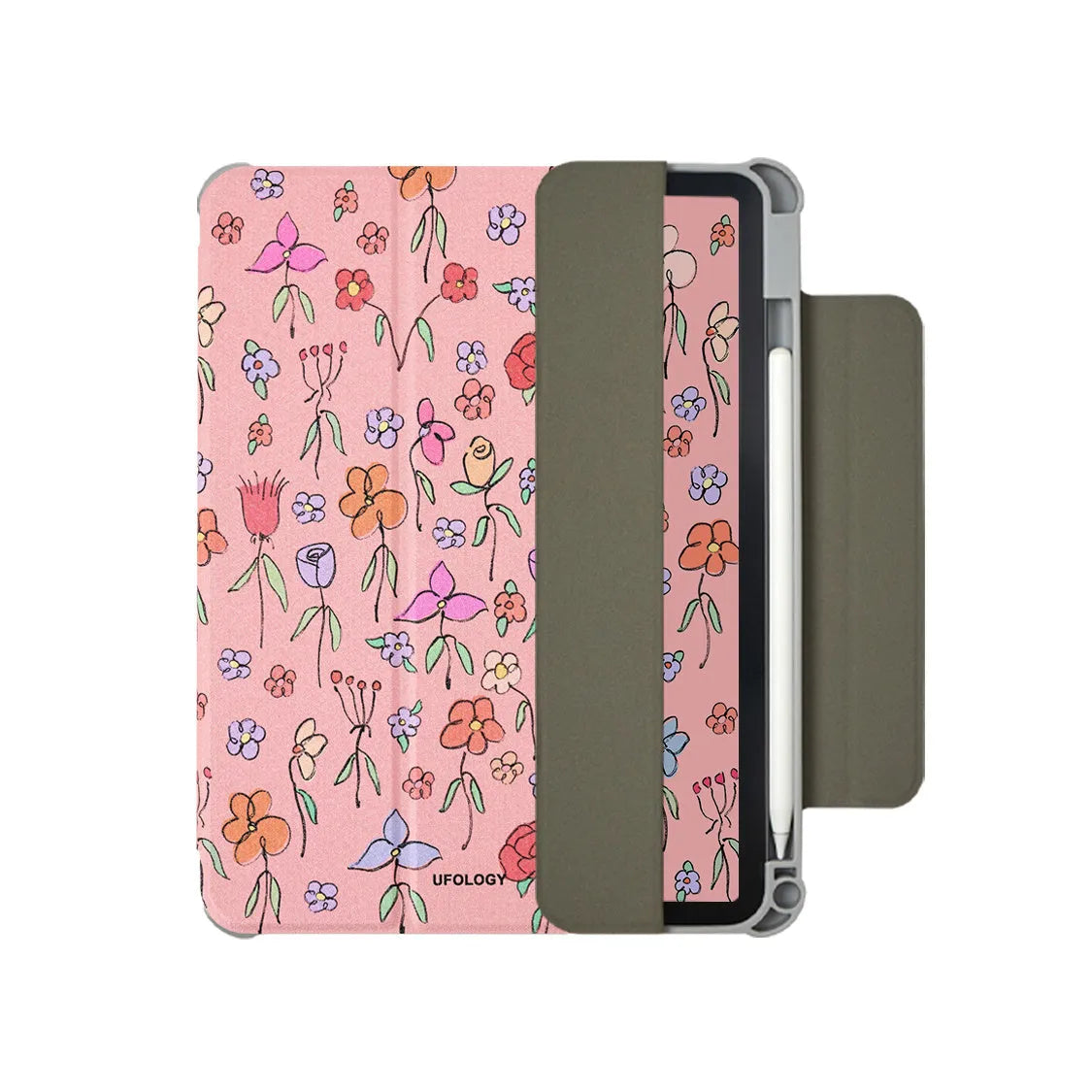 Magnetic suction flat protective shell for 10.9-inch iPad Air tablets showing polyurethane construction