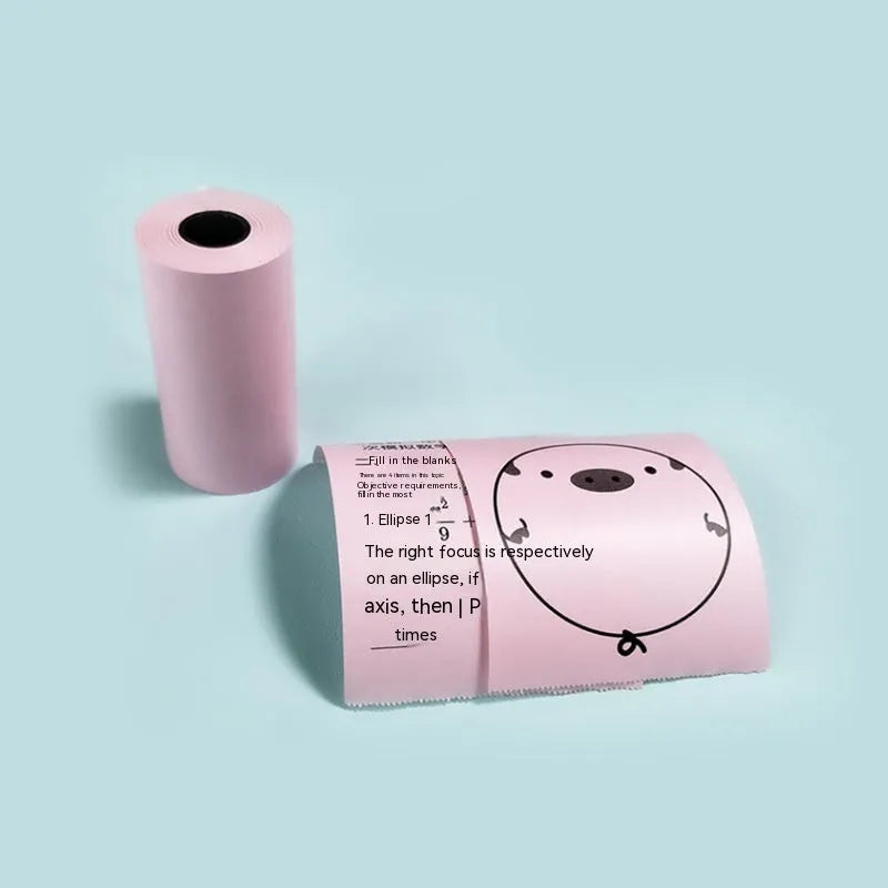 57x30mm thermal printing paper rolls in pink, yellow and blue for wrong question printers