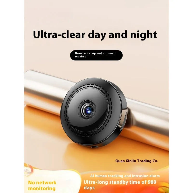 Wireless 360-degree security camera with night vision LEDs for remote monitoring