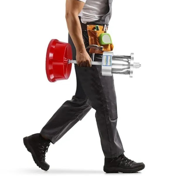 Portable aluminium hub balancer with bull's eye level on enamel base
