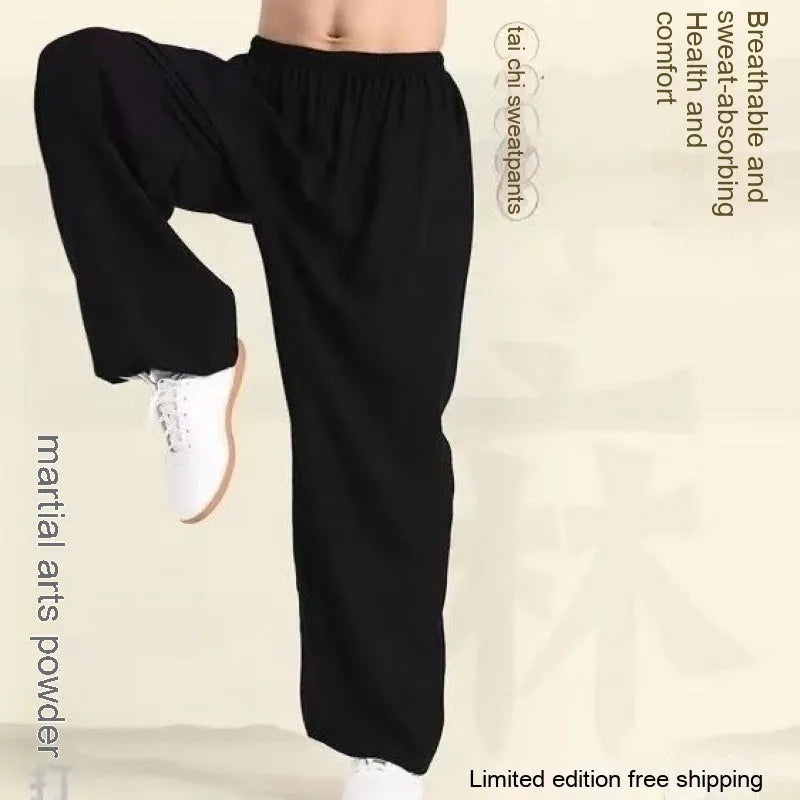 Children's black high-elasticity Sanda practice pants made from Lycra for martial arts training