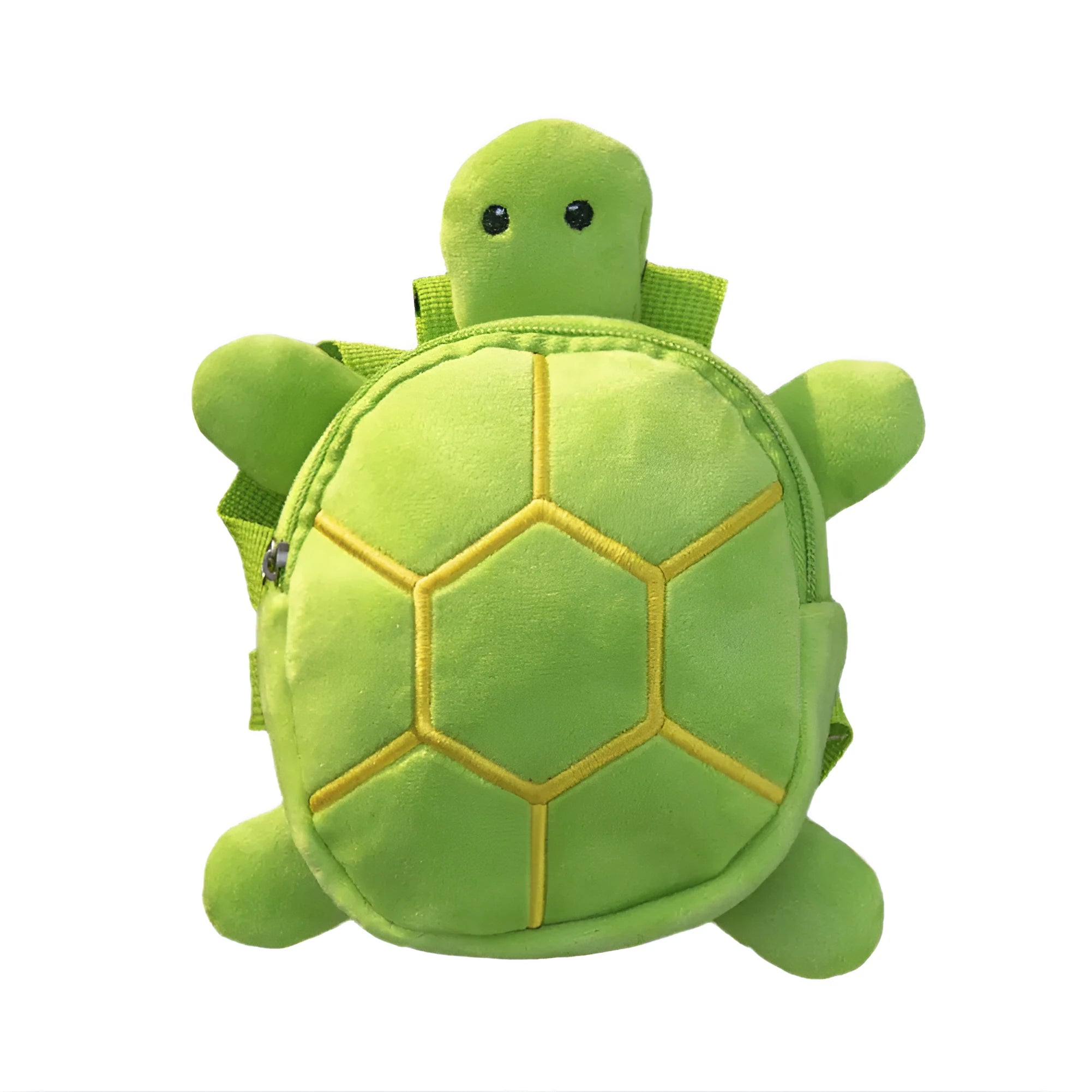 Cartoon turtle shape dog backpack vest with integrated harness in velvet material