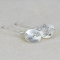 Silver retro women's earrings with bird, flower and leaf designs in glossy zinc alloy