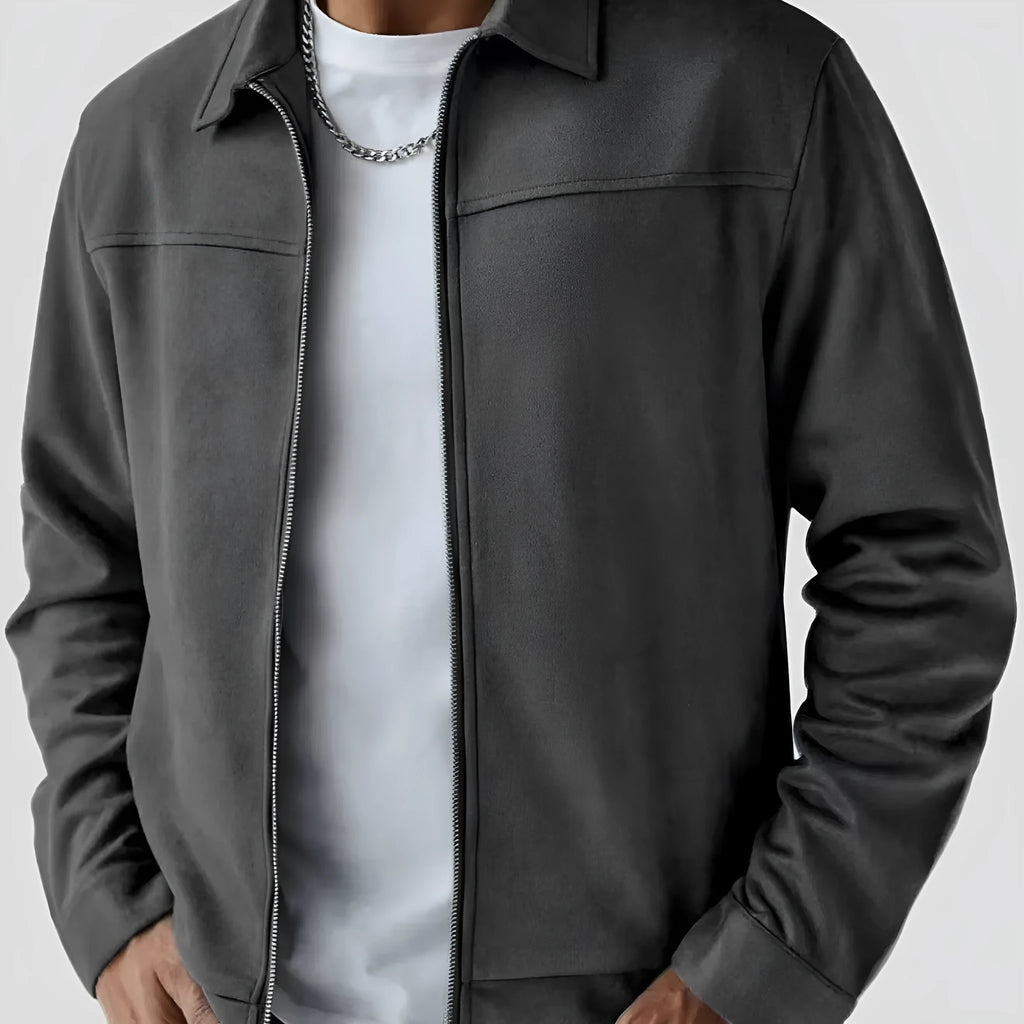 Men's slim fit long sleeve light business jacket with polyester lining, shown in one of ten colours and sizes S to 5XL