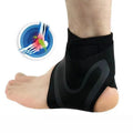 Adult ankle support protective cover for sports, showing left and right foot versions in sizes M L XL
