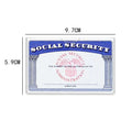Transparent PVC card holder for social security and ID cards measuring 9.7 by 5.9 centimetres