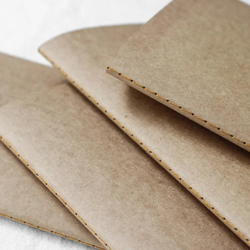 Travel cowhide diary standard refill inner core with 100G ivory white paper and saddle-stitch binding
