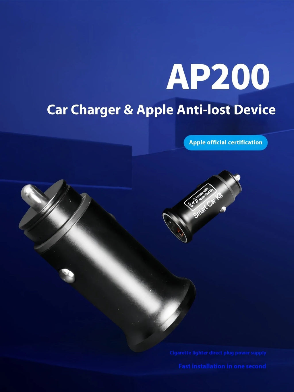 Black car charger GPS tracker locator device with ABS plastic construction