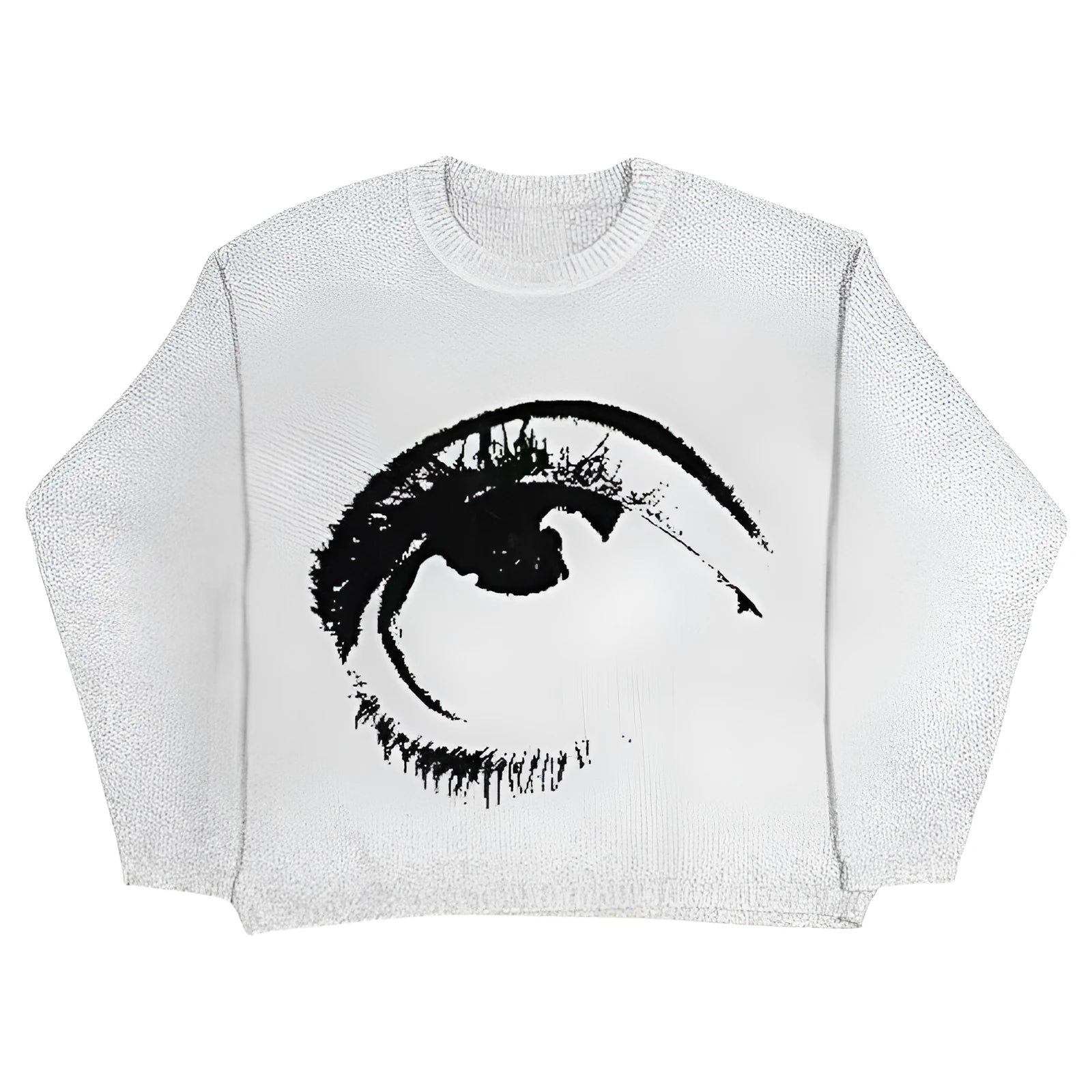 Round neck organic cotton sweater in street hip hop style with pullover design