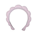Cloth hair washing headband in black, handmade, soft material for shampoo and facial care
