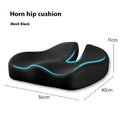A solid-colour memory foam office chair cushion measuring 36x40x11 cm on a desk chair.