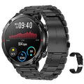 T30 Smart Watch with black silicone strap showing time on circular IPS touch screen