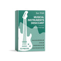 Musical instrument desiccant unit containing calcium chloride and wood pulp for case humidity control.