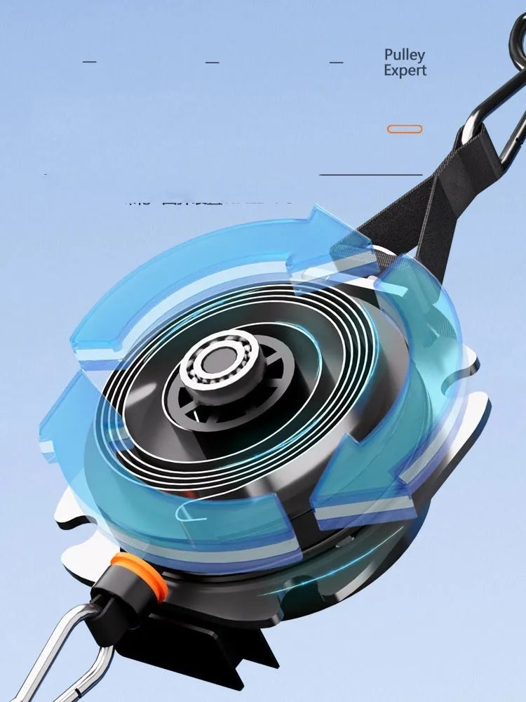 Intelligent resistance training tensioner with adjustable 2-20kg system in blue grey colour