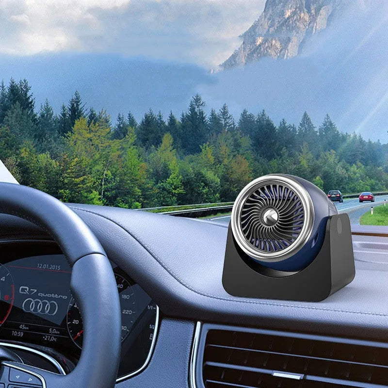 12V portable car heating fan with defrost function in navy blue colour