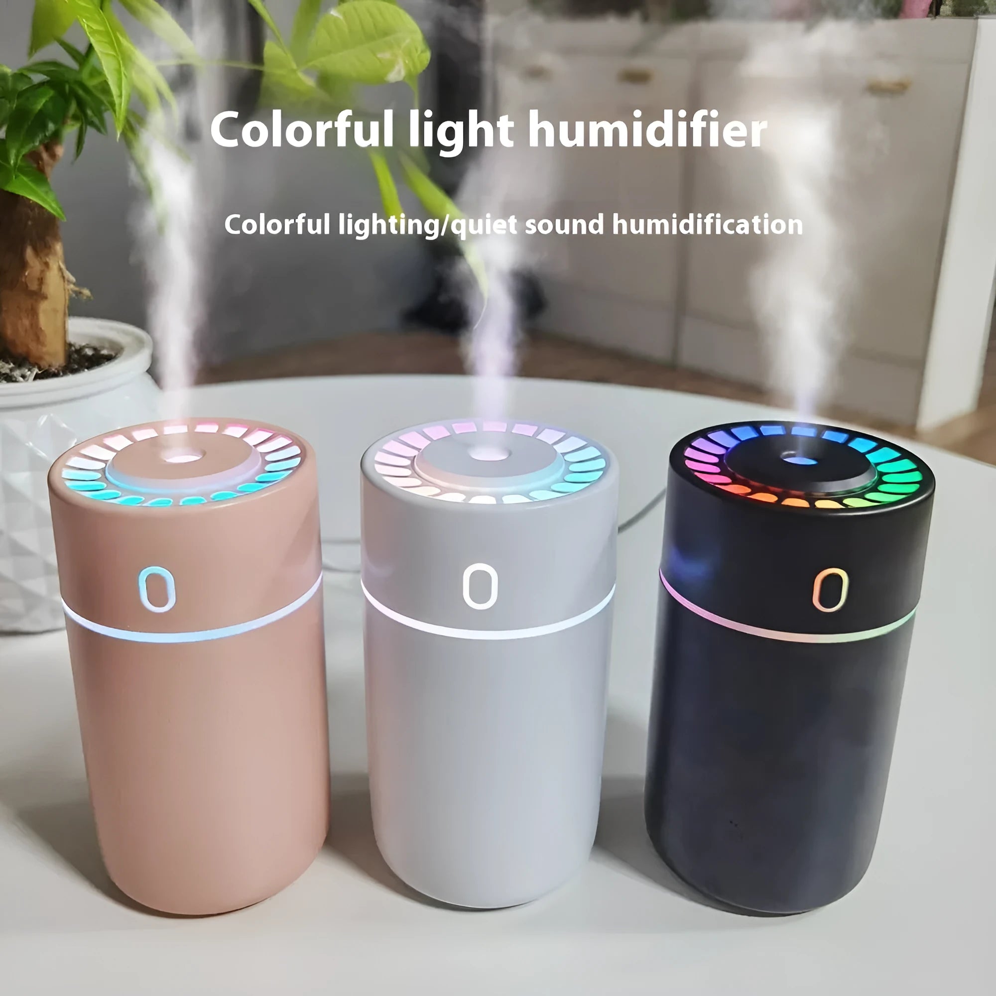 Magic Light Heavy Fog USB humidifier in white with round plastic body and single fog outlet