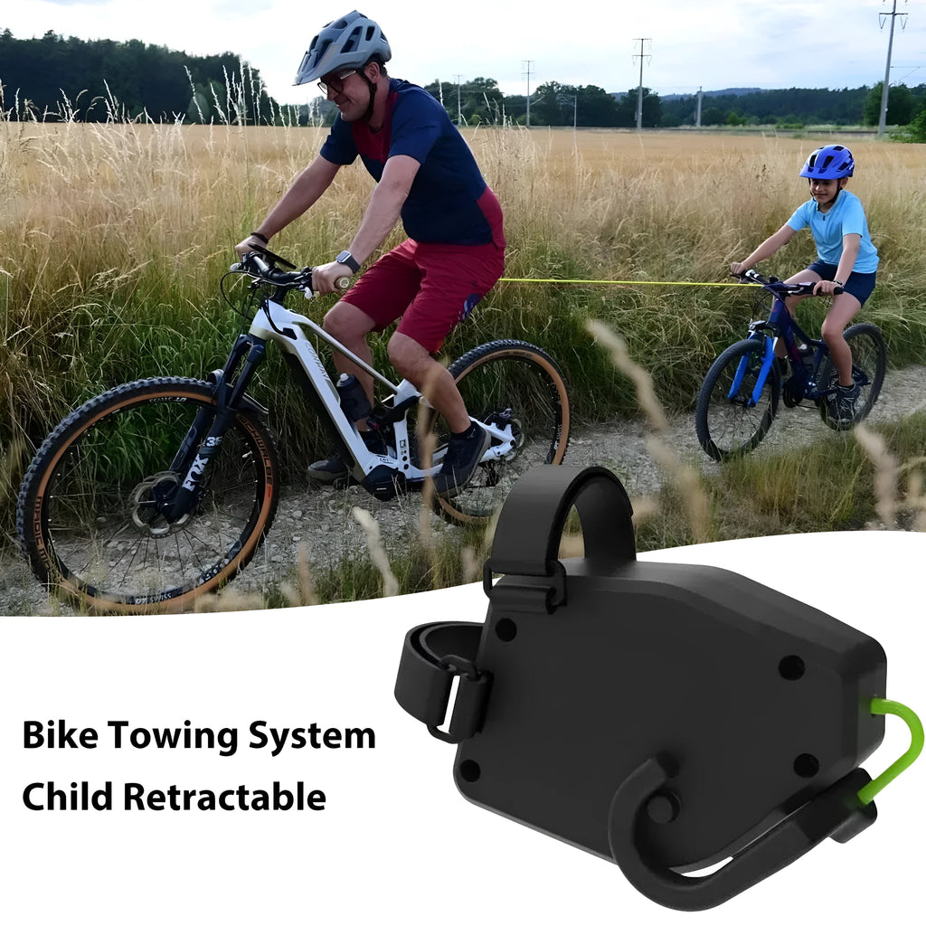 Black plastic and resin bicycle trailer rope for mountain bike and parent-child trailer connections