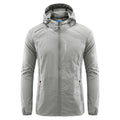 Men's lightweight hooded summer jacket in nylon fabric, loose fit design