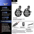 K7 motorcycle spotlight LED headlight with seven beads and wiring harness