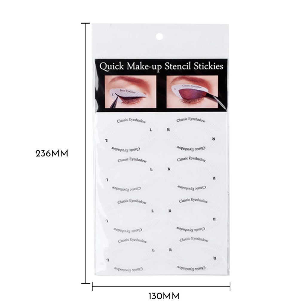 Set of four reusable flexible eyeliner and eyeshadow makeup stencil templates
