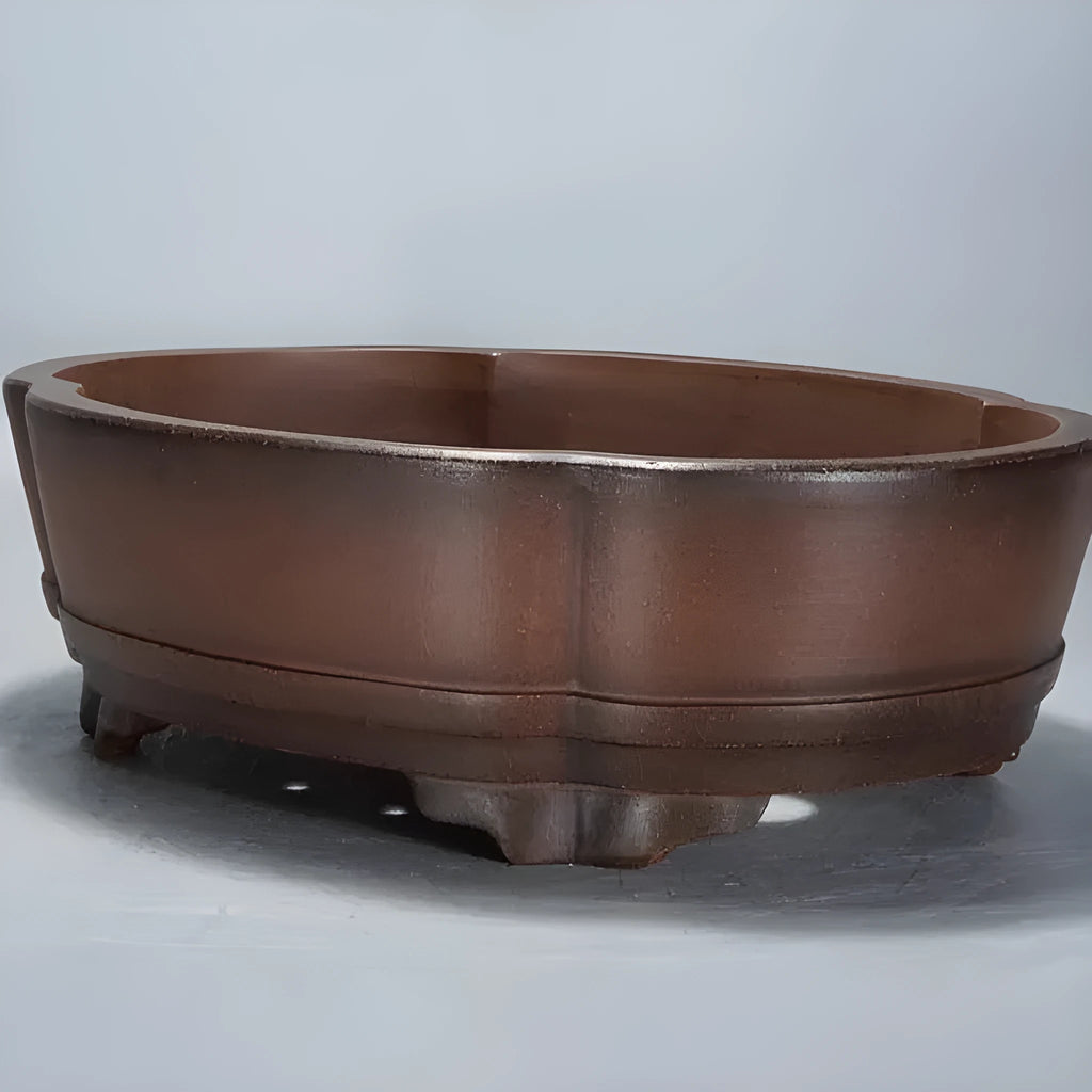 Classical purple clay flower pot for indoor plants with dimensions 50x39x16cm