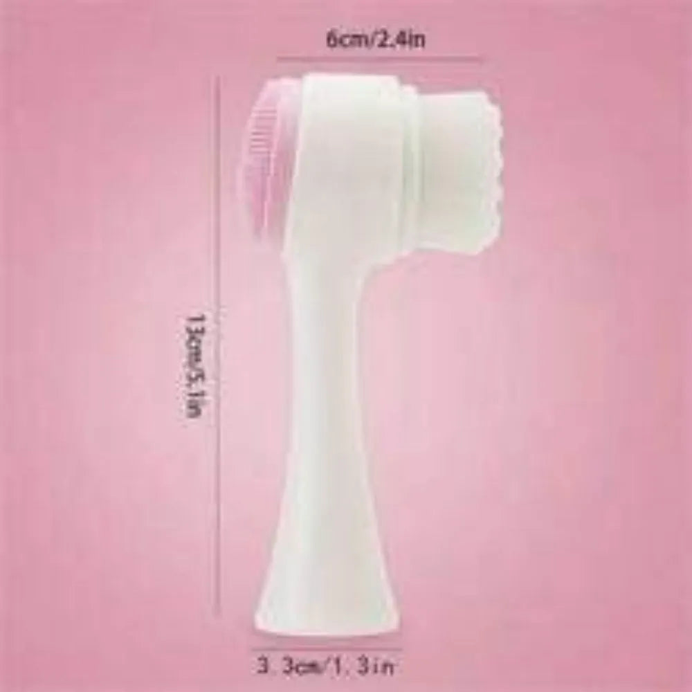 Blue nylon pet paw brush for dogs and cats on a white background.