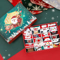Resin Christmas stocking blind box decoration on festive background