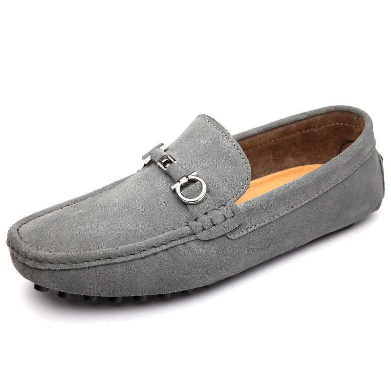 Men's black matte cowhide slip-on shoes with square toe and stiletto heel design