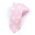 Narrow Korean-style cotton bow tie with cartoon print in multiple colour options