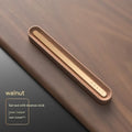 Car air vent aromatherapy ornament in long strip design, walnut and metallic grey colour options