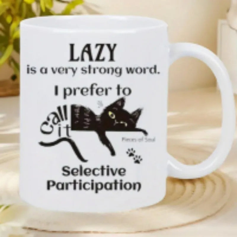 Ceramic 11oz thermal transfer mark cup with picture style design for heat press customisation