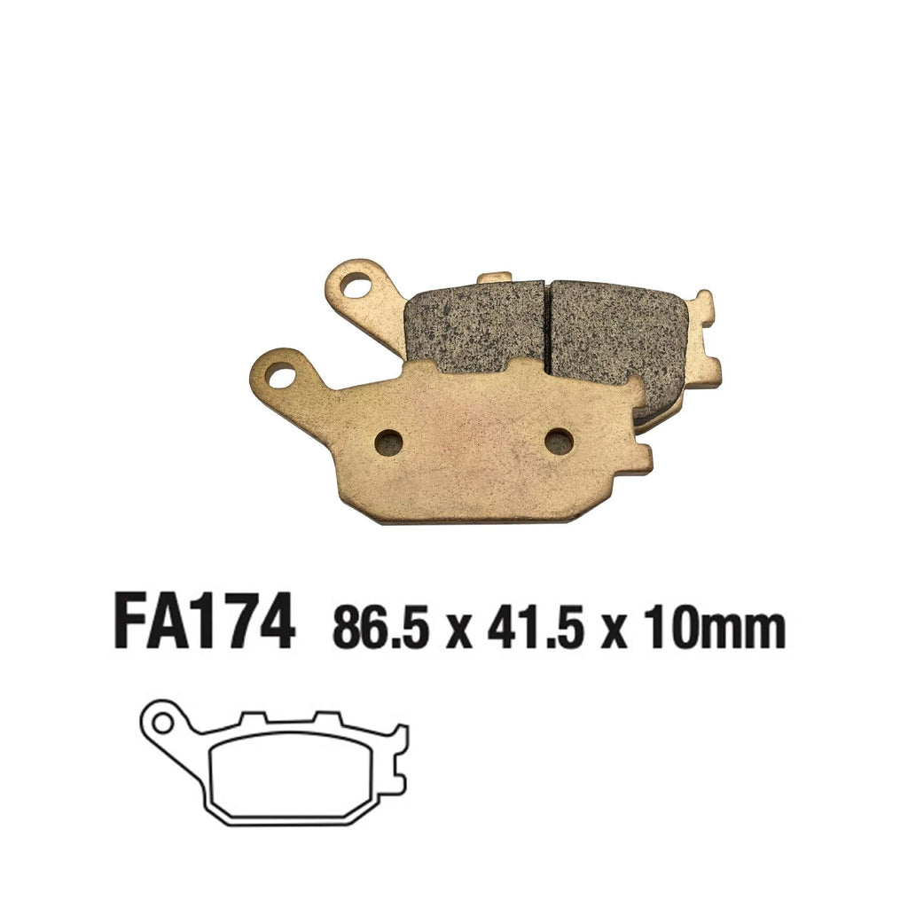 Honda CBR954RR rear brake pads for CBR900RR-03 and CBR929RR models, asbestos-free sintered material