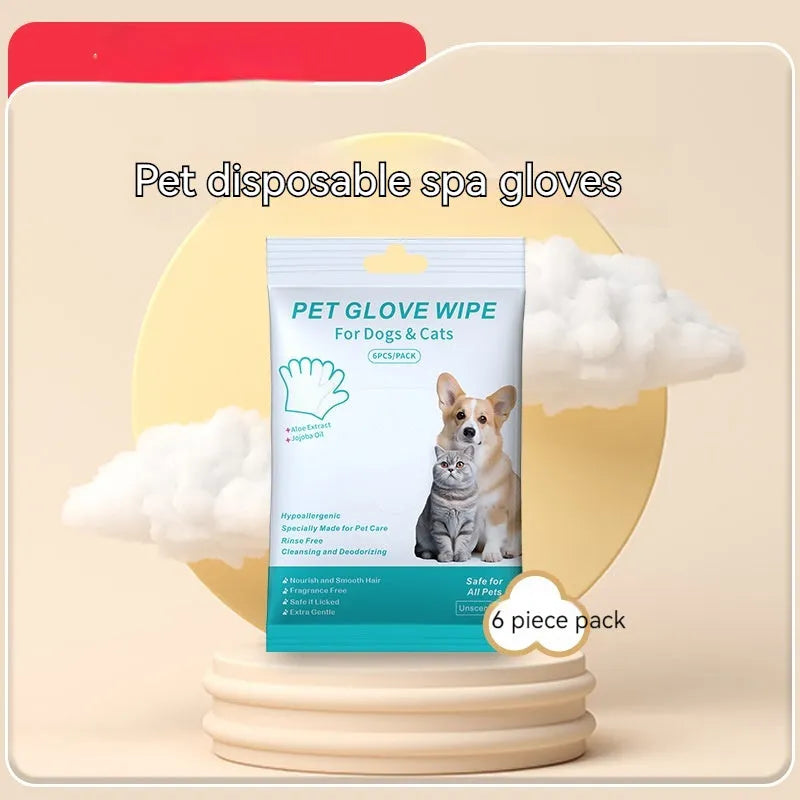 Extra thick pet disposable gloves dry cleaning cat dog 6 pack