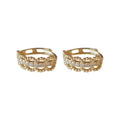 925 silver gold lace ear clip small earrings for women, 18K gold plated pair