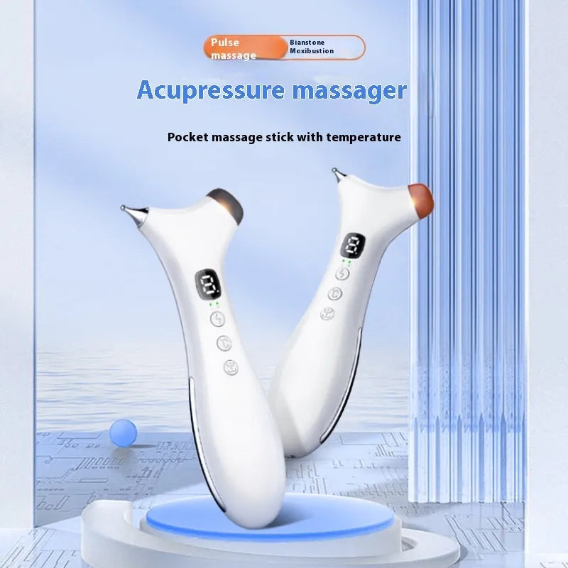 Stone acupuncture and moxibustion rods massager USB powered plastic alloy 412 black stone variant