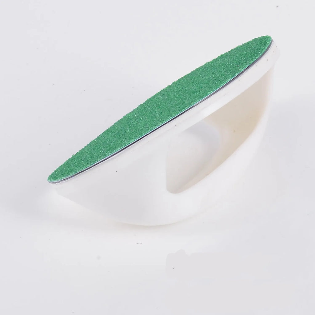 Upgraded dog nail scratch board with ergonomic handle in one of four colours: black, blue, green, or yellow.