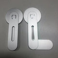 Aluminum alloy magnetic desktop expansion bracket for notebook computers, shown in silver finish.