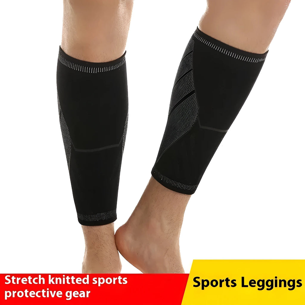 Nylon knit breathable leg guard calf protector for football and running, high elastic, adult size S