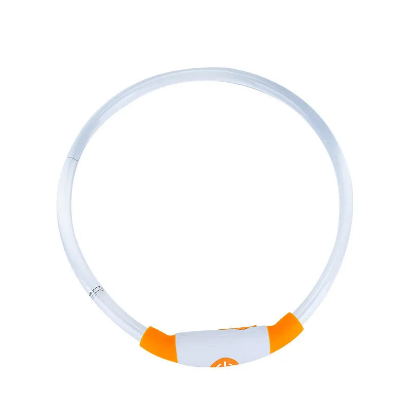 LED glowing dog collar with USB charging port and adjustable 70cm length
