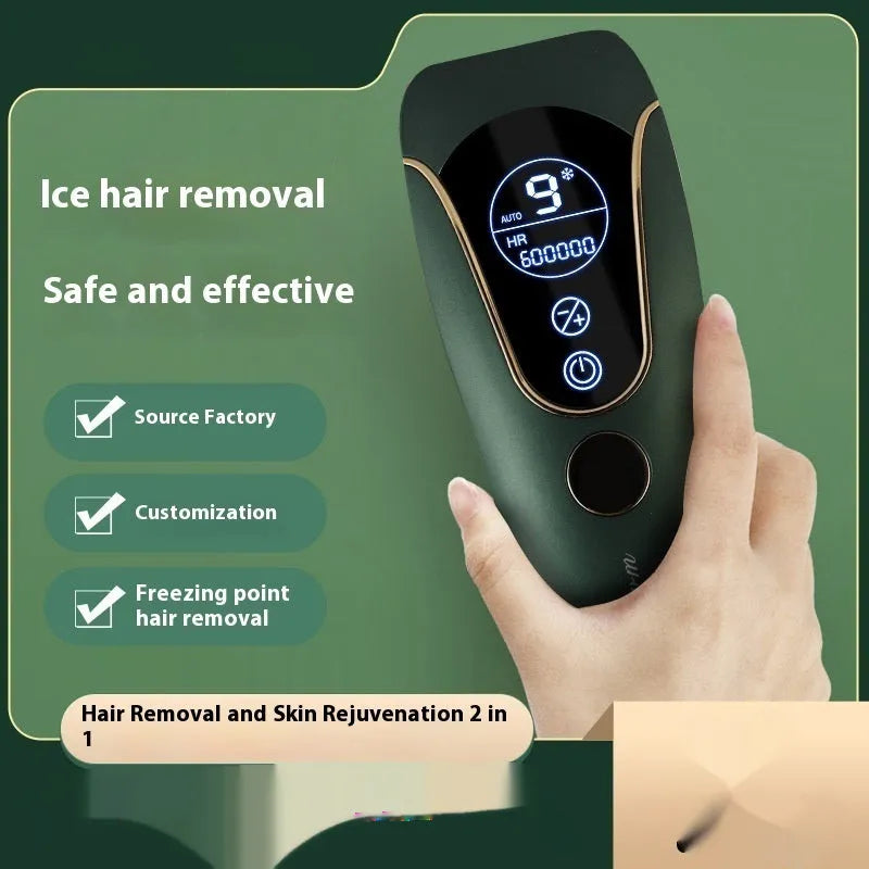 Freezing point hair removal device in sundial design with 36W DC power for body face leg and private parts hair removal