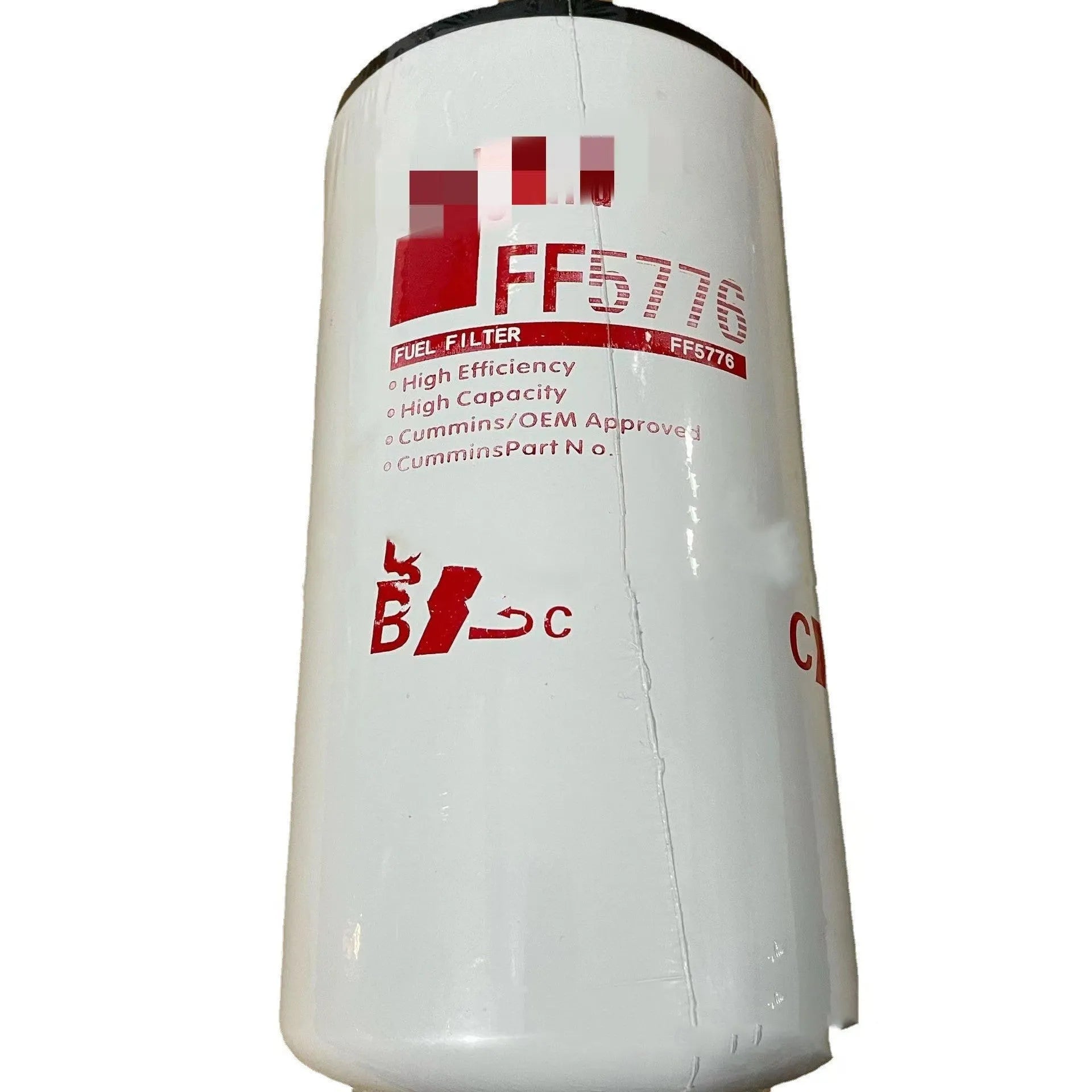 White metal folding diesel filter element with 2 mm connections for automotive engine oil systems