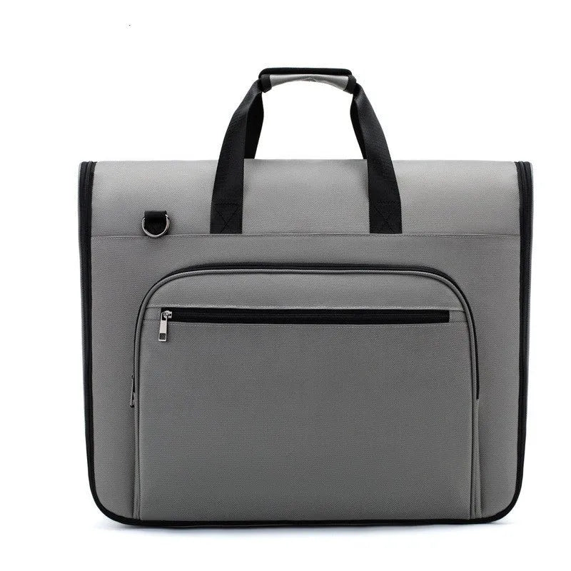 Large capacity portable travel bag for men in light gray, waterproof Oxford cloth, handheld design