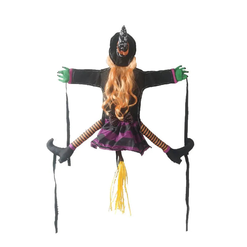 Witch outdoor courtyard pendant light with cloth shade on a string of lights