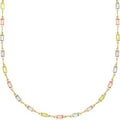 Geometric glass crystal pendant necklace on adjustable alloy chain with random colour electroplated finish