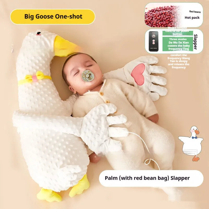 Soothing baby sleeping pillow animal doll in Long Life edition, available in Dinosaur, Moore Rabbit, Big White Geese, and Deer colours