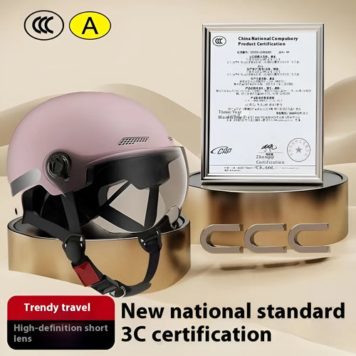 3C certified electric motorcycle helmet with sun protection in multiple colours