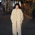 Women's High-Grade Woolen Coat Long Sleeve Conventional Sleeve Coat Black Apricot Camel Size S M L XL 2XL for Everyday Wear