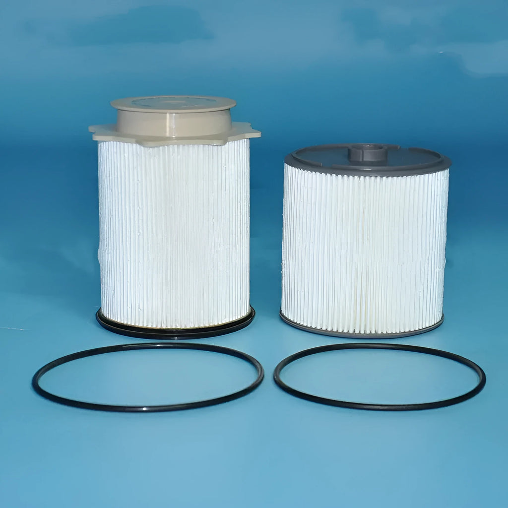 White diesel fuel filter kit for RAM 1500-5500 vehicles with chemical fibre filter element