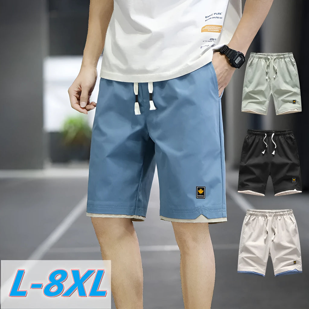 Straight leg loose fit casual shorts in polyester fabric available in multiple colours and sizes